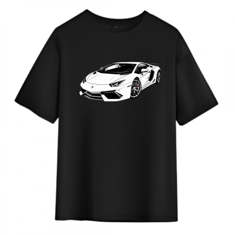 T-Shirt Lamborghini Blanche