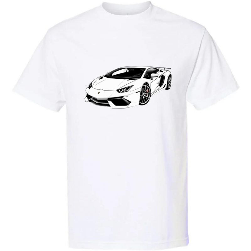 T-Shirt Lamborghini Blanche – Image 3